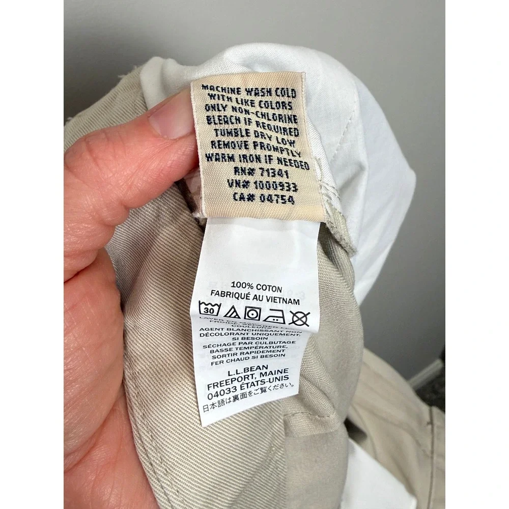 NWT LL Bean Boys 10 Khaki Pleated Shorts Original Fit 100% Cotton Wrinkle Free‎
